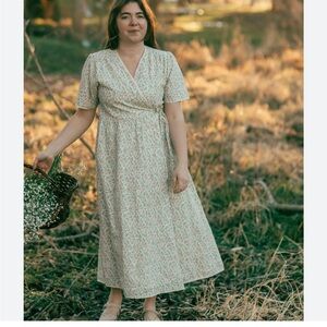 Dahl Cotton Floral Wrap Dress